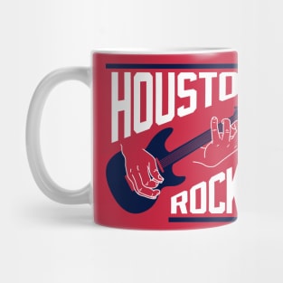 Houston Rocks Air Guitar - Red Mug